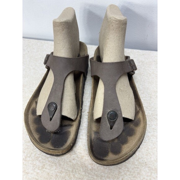PAPILLIO BIRKENSTOCK Sandals GIZEH Womens Size 39 250 L8 Brown Flip Flop Thong - Picture 1 of 10